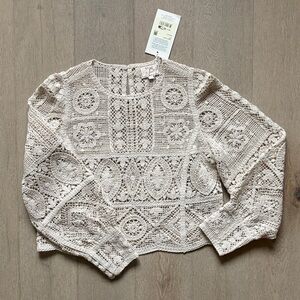 NWT jorden blouse sezane x baziszt ecru size small